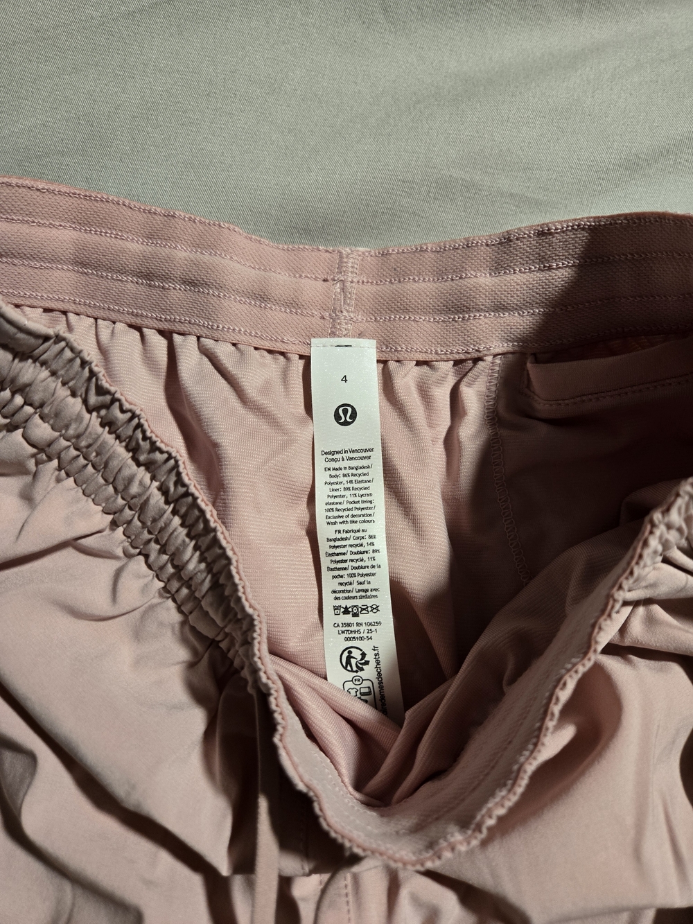 Lululemon Pace Rival High Rise 3" Short Light Pink Size 4 - Picture 3 of 4